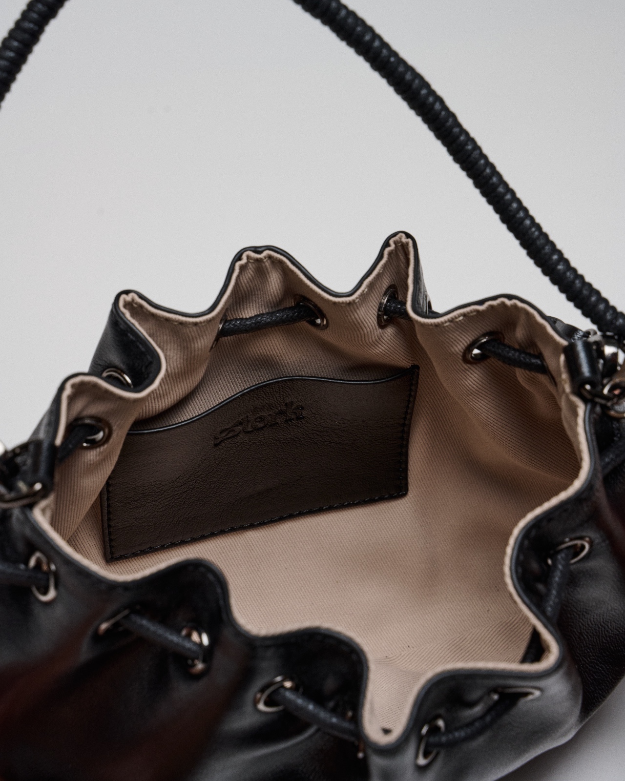 Erina Drawstring Bag (Midnight Black) - Image 3