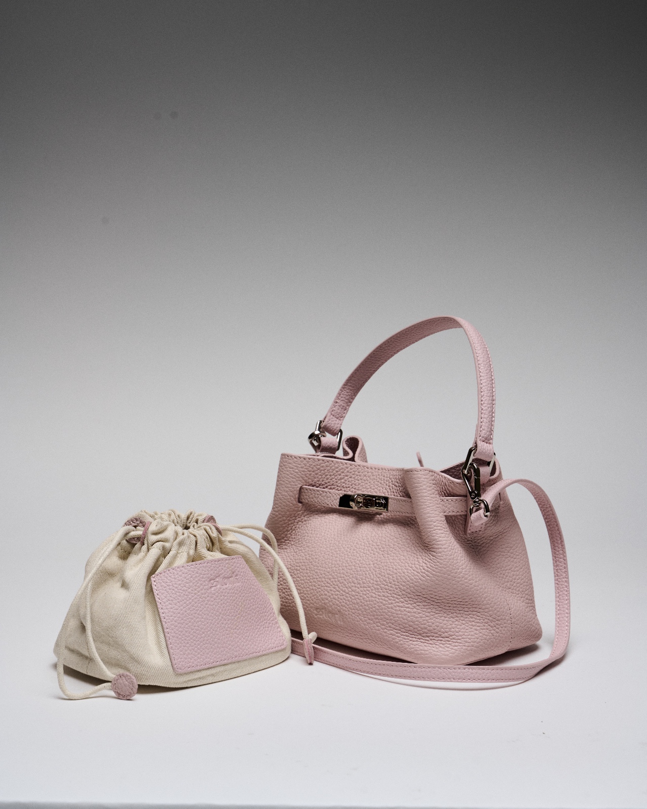 Ethan Luxe Mini Handbag (Blush Pink)